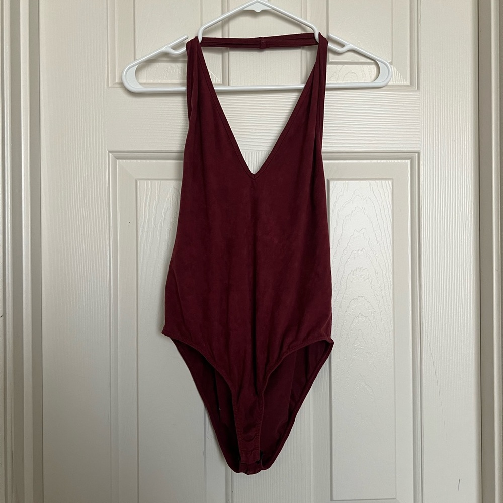 red bodysuit